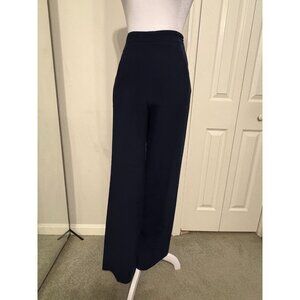 Roland Mouret Blue Wide Leg High-Rise Pants – Size US 2